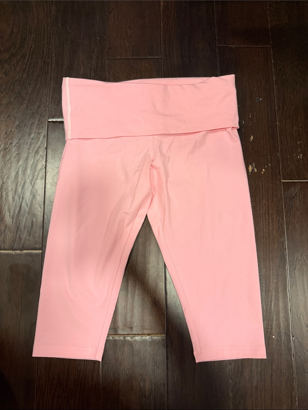 Fold-Over Waist Capri Leggings